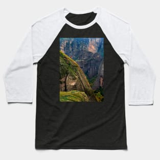 Climbers of the holy rocks - Meteora Baseball T-Shirt